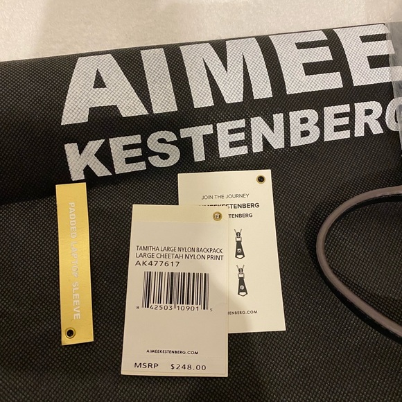 NEW AIMEE KESTENBERG Large Nylon Tech Tabitha Cheetah 19 x 12 x 5. Lapto… - Picture 8 of 8